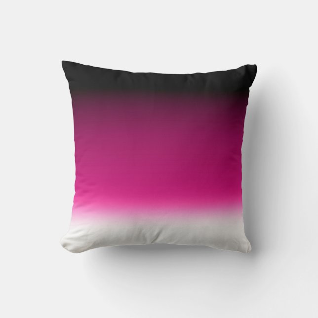 Gradient white pink burgundy cushion (Front)