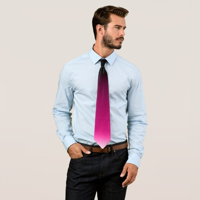 Gradient white pink burgundy tie (In Situ)
