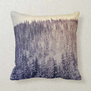 Gradient winter landscape cushion