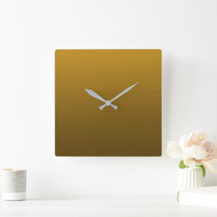Gradient Yellow - deep to light Mood Background Square Wall Clock