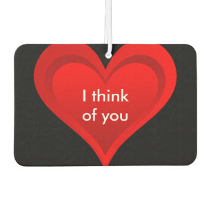 Gradients RED LOVE HEART + your backgr. & ideas Car Air Freshener