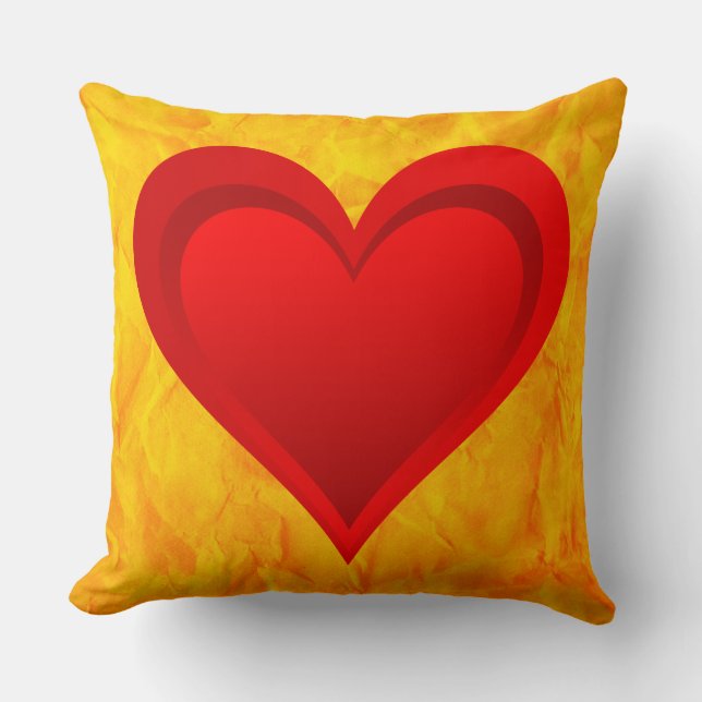 Gradients RED LOVE HEART + your backgr. & ideas Cushion (Front)