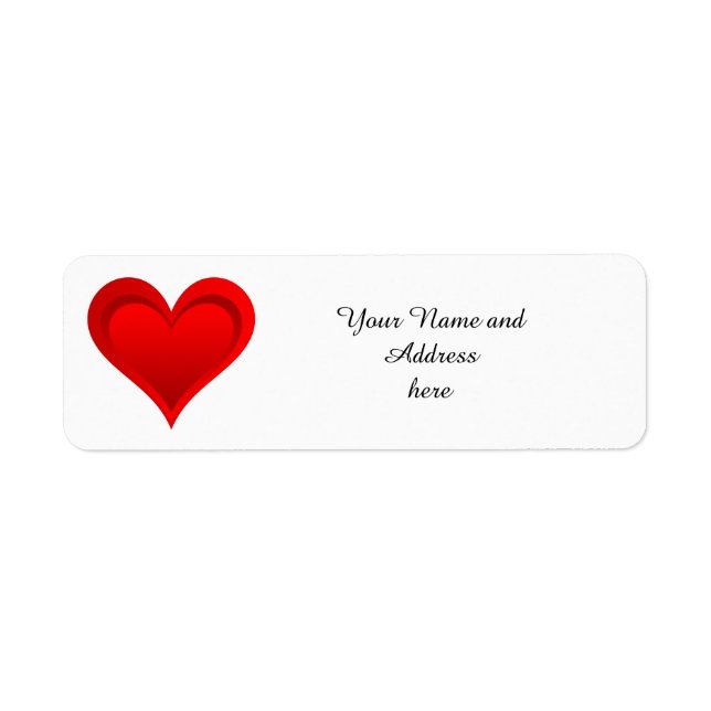 Gradients RED LOVE HEART + your text & ideas (Front)