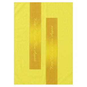 Gradients Stripes Border Deco yellow + your text Tablecloth