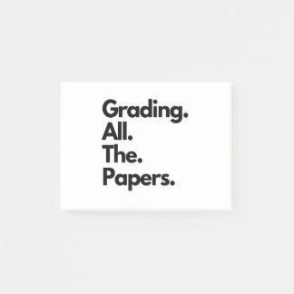 Grading All The Papers Funny Teacher Meme Post-it Notes