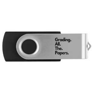 Grading All The Papers Funny Teacher Meme USB Flash Drive