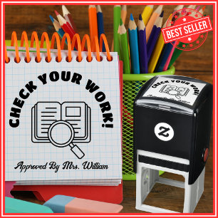 Grading Check Your Work Approved Teacher Self-inking Stamp