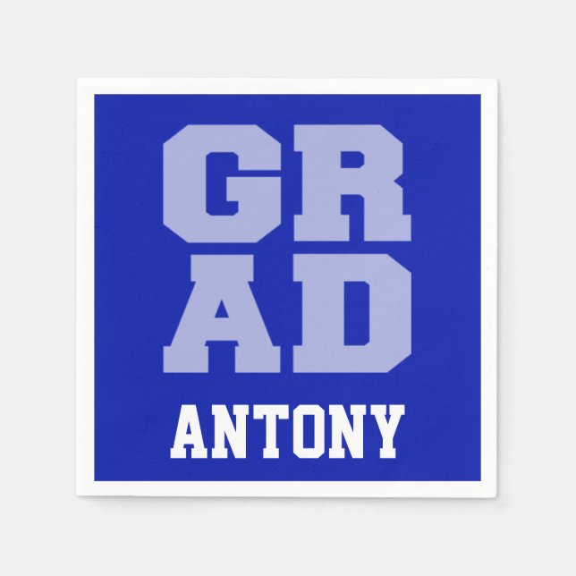 Grads Ideas Customised Name Napkins (Front)