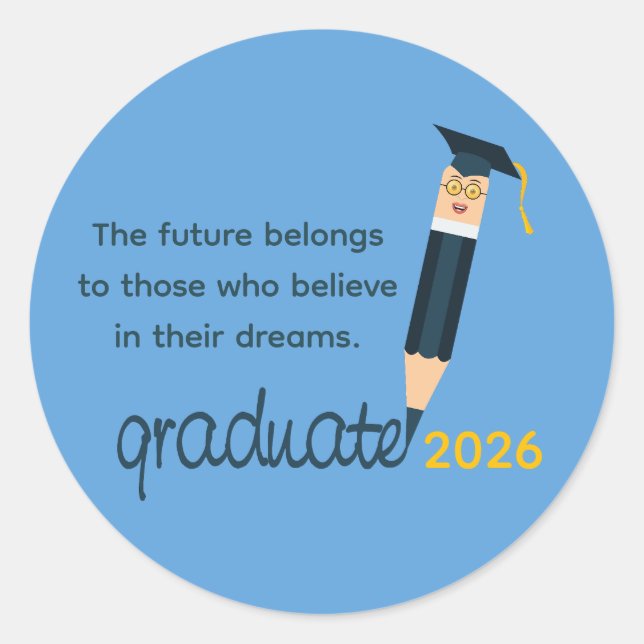 Graduado Classic Round Sticker (Front)