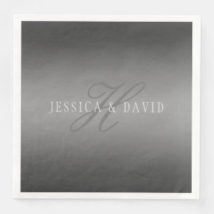 Gradually Changing Gradient Grey Any Name/s Napkin