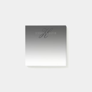Gradually Changing Gradient Grey Any Name/s Post-it Notes