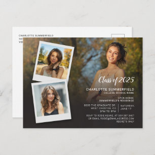 Graduate 2025 Photo Collage Grad Party Invitation Postcard