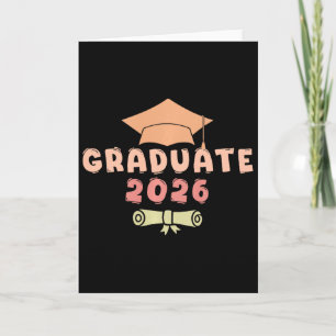 Graduate 2026 Cap Diploma Graduation Students Fami Card
