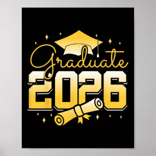 Graduate 2026 Graduation Cap Diploma Celebration Poster