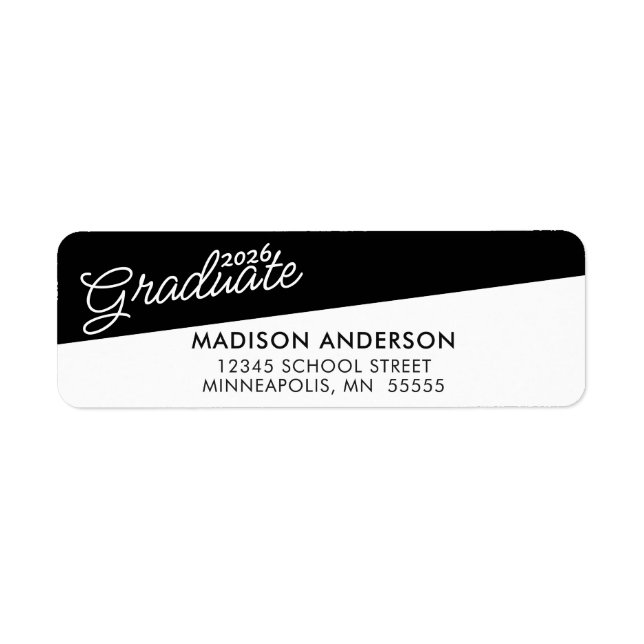 Graduate 2026 Handwriting Script Return Address (Front)