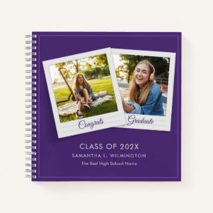 Graduate 2026 Photos Graduation Purple Guest Notebook