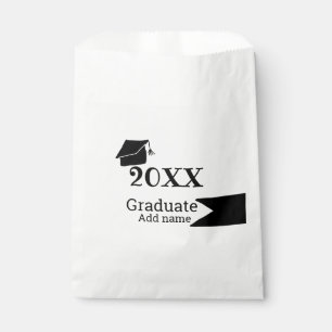 Graduate 20XX graduation hat simple minimal modern Favour Bags