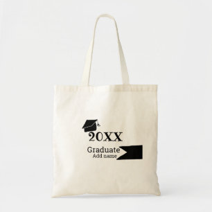 Graduate 20XX graduation hat simple minimal modern Tote Bag