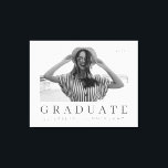 Graduate 20XX Modern Cool Simple Minimalist Photo Canvas Print<br><div class="desc">This simple and modern design is composed of serif typography.  "GRADUATE" on a block of colour.</div>