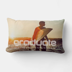 Graduate 20XX Retro Cool Simple Grad Year Photo Lumbar Cushion