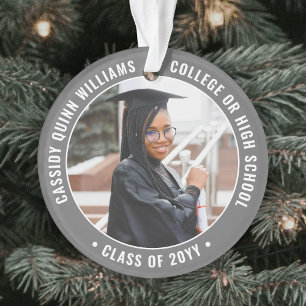 Graduate 2 Photo Class of 2019 Graduation Picture Ornament