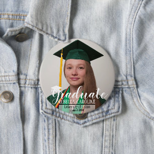 Graduate 3 upload photo 10 cm round badge