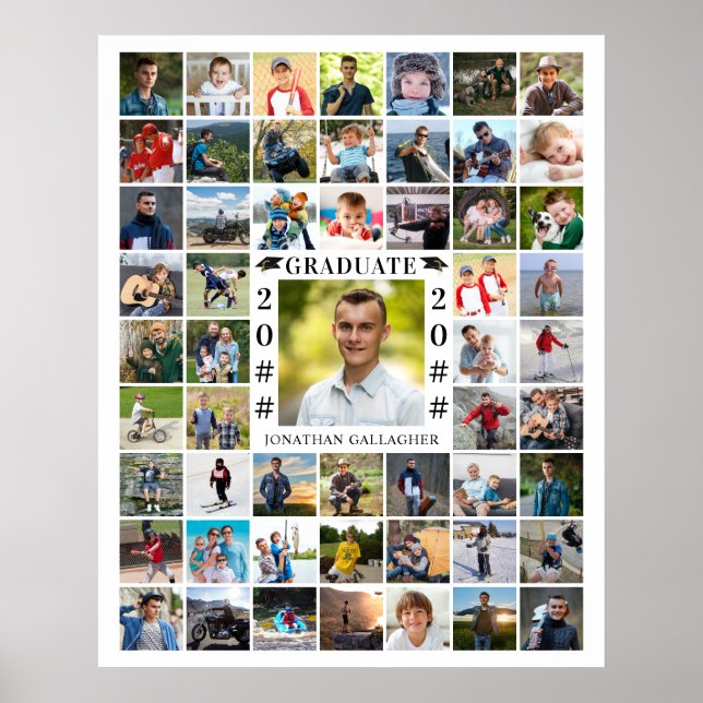Graduate 55 Photos Keepsake Poster (Front)