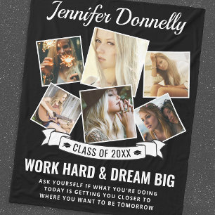 Graduate 6 Photo School College Fleece Blanket