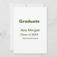 Graduate add name school name class of 20XX simple