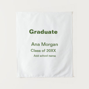 Graduate add name school name class of 20XX simple Tapestry