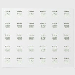 Graduate add name school name class of 20XX simple Wrapping Paper