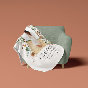 Graduate arch 1 photo natural botanical modern  fleece blanket