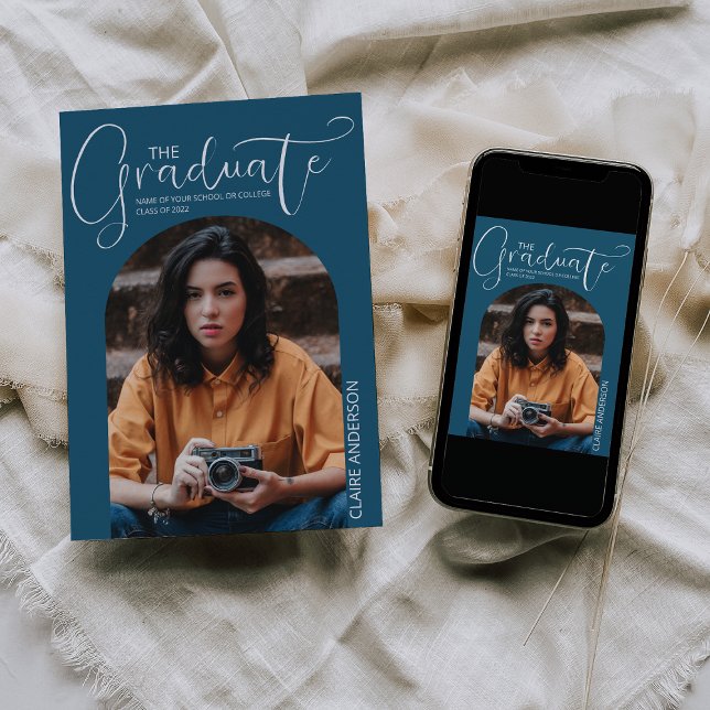 Graduate Arched Photo Graduation Invitation (Creator Uploaded)