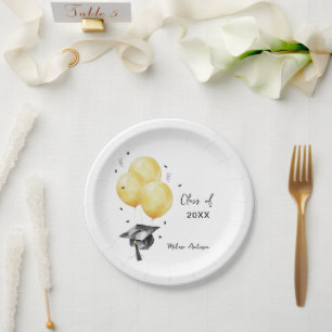 Graduate Balloons Paper Plate