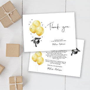 Graduate Balloons Thank you Card