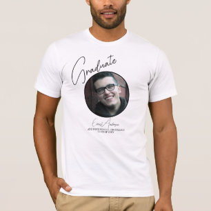 Graduate Black and White Photo Graduation Men's T-Shirt