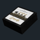 Graduate - Black & Gold - Personalised Gift Box<br><div class="desc">Graduate Gift Box ready for you to personalise. Background colour can also be changed. ✔NOTE: ONLY CHANGE THE TEMPLATE AREAS NEEDED! 😀 If needed, you can remove the text and start fresh adding whatever text and font you like. 📌If you need further customisation, please click the "Click to Customise further"...</div>