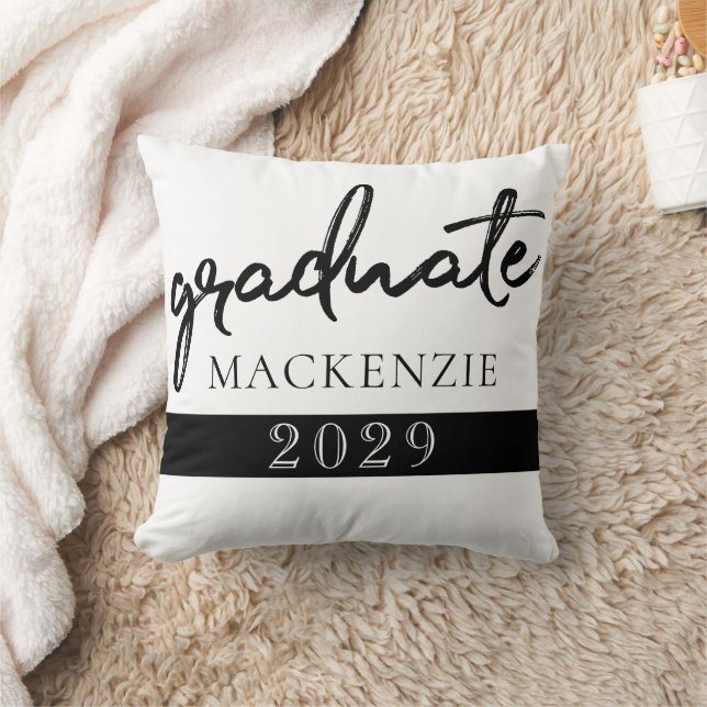 Graduate Black Script | Classic Keepsake with Year Cushion (Blanket)