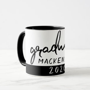 Graduate Black Script Classic Keepsake with Year Mug