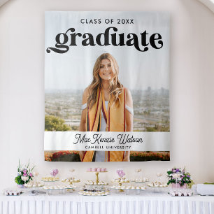 Graduate Boho Chic Trendy Class of 2025 Graduation Tapestry
