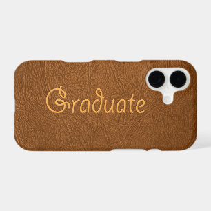 Graduate Brown Cowhide Leather Texture Look