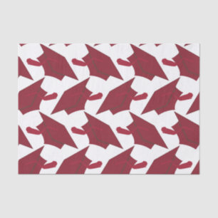 Graduate Burgundy and White Congrats Tissue Paper