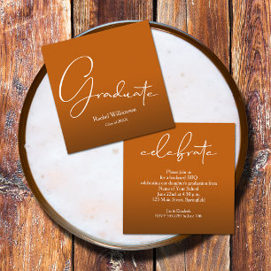 Graduate Burnt Orange Small Enclosure Card