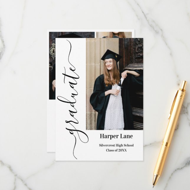 Graduate Celebration Party Invitation (Front/Back In Situ)