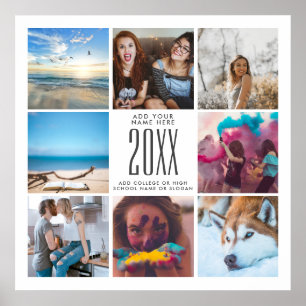 Graduate Class of 2022 Custom 8 Photo Collage Poster