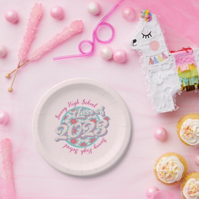 Graduate Class of 2023 elegant Paper Plate (Party)