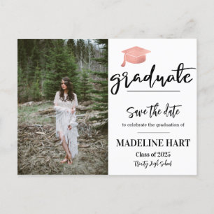 Graduate Class of 2025 Save The Date Photo Announcement Postcard