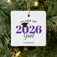 Graduate Class of 2026 Modern Purple