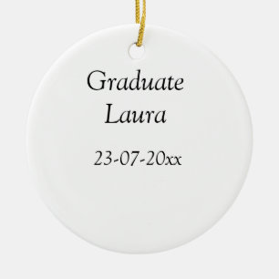 Graduate class of 20xx Congratulate add name date Ceramic Tree Decoration