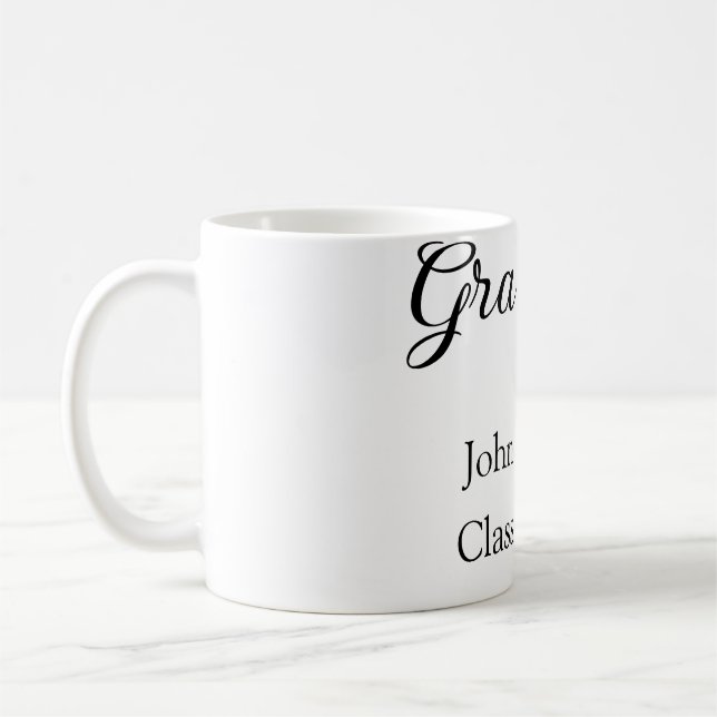 Graduate class of 20XX simple minimal graduation m Coffee Mug (Left)